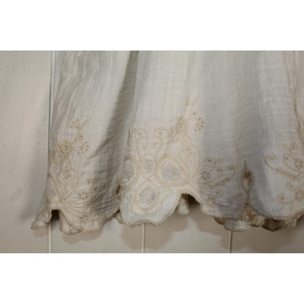 Free People Sunny Days Embroidered Cotton Cami Top in Ivory Size Large NWOT - Picture 5 of 8